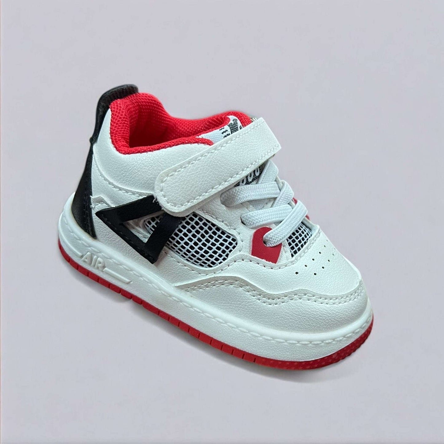 Adidasi Cu Arici Baiat Albi cu Rosu - Kids Magazin