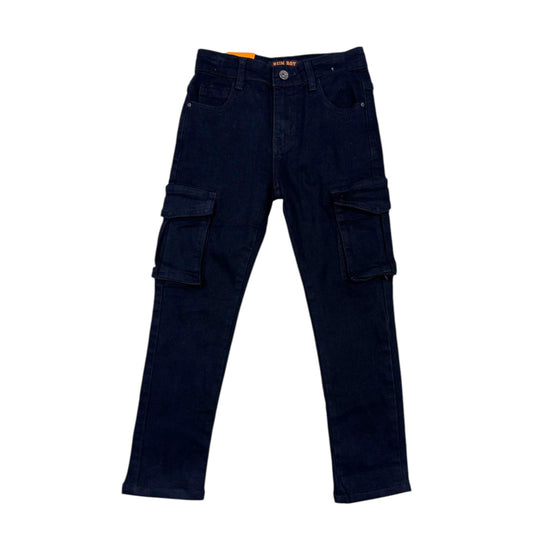 Blugi negri cu buzunare laterale - Kids Magazin