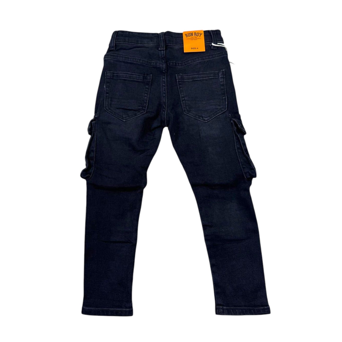 Blugi negri cu buzunare mari - Kids Magazin