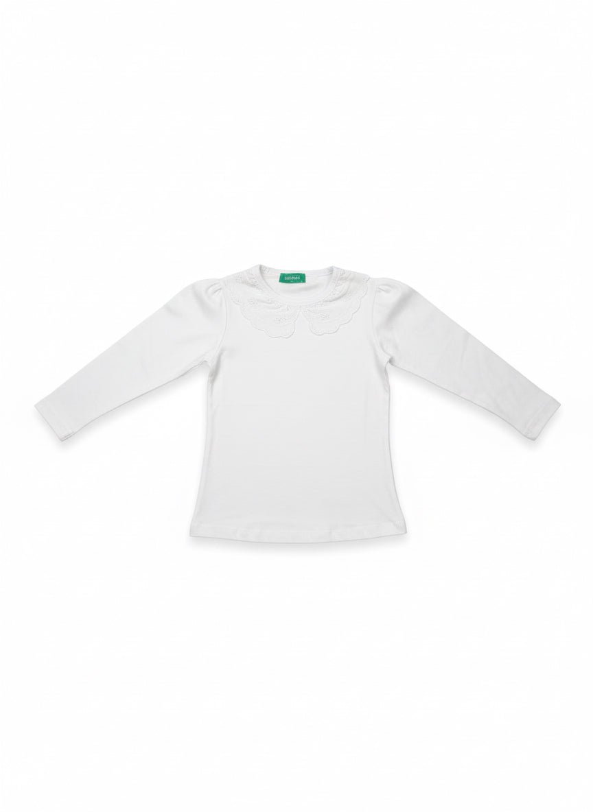 Bluza albă cu guler elegant - Kids Magazin