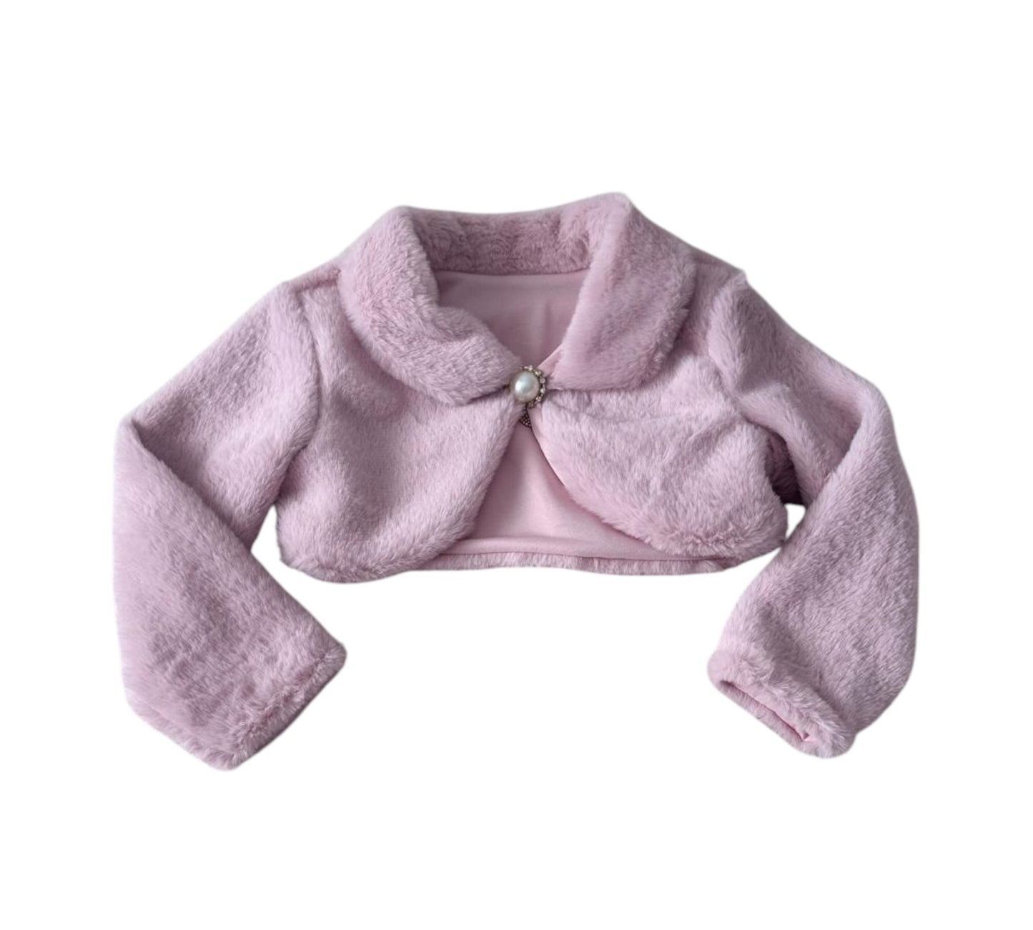 Bolero roz din blăniță - Kids Magazin