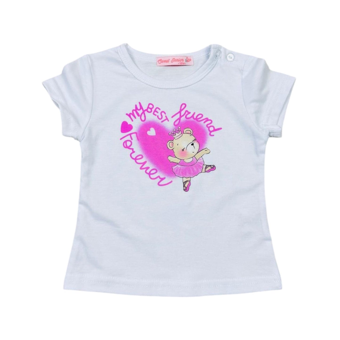 Compleu 3 piese Ursulica Balerina Fucsia - Kids Magazin