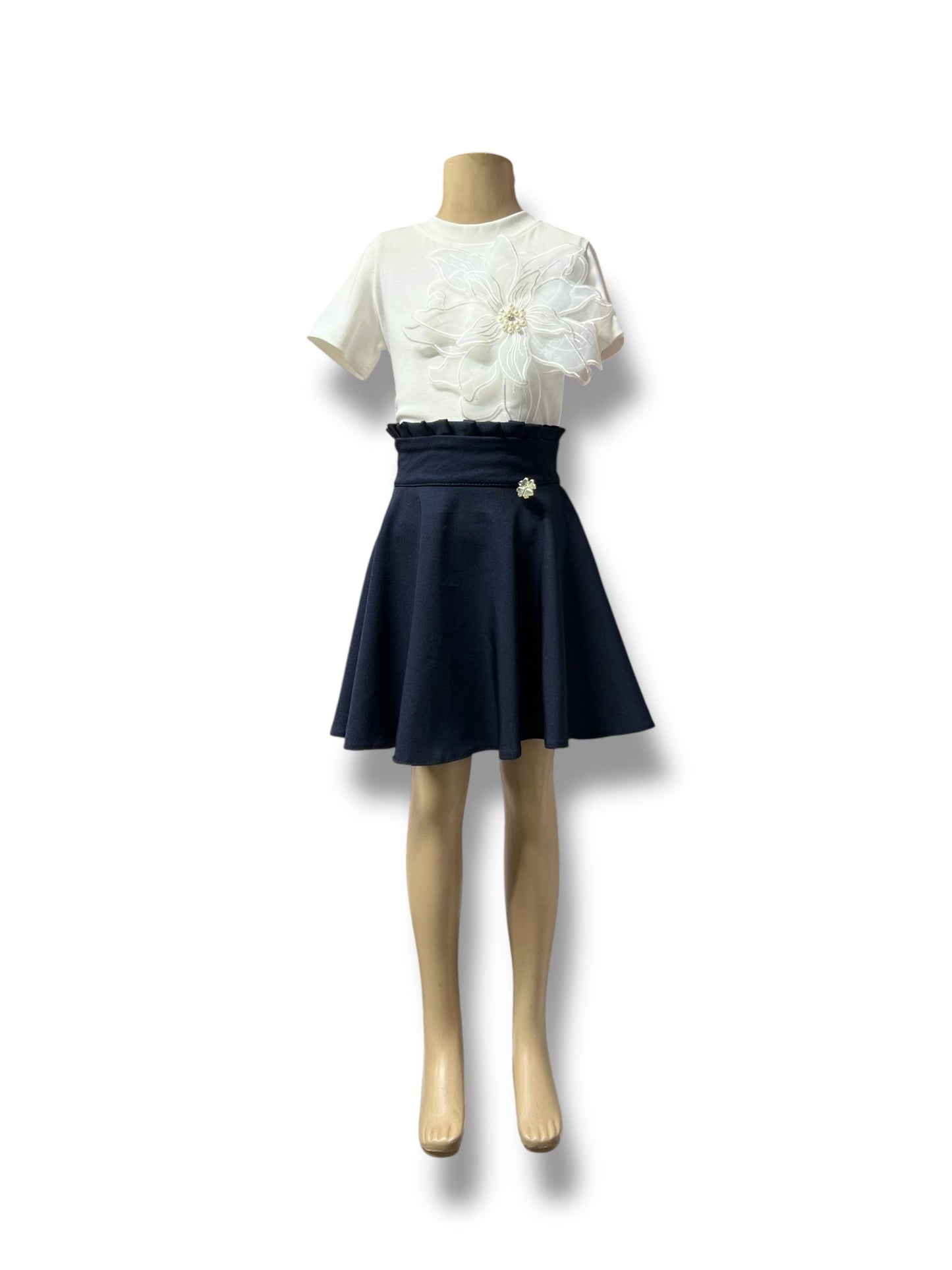 Fusta bleomarin cu talie inalta - Kids Magazin