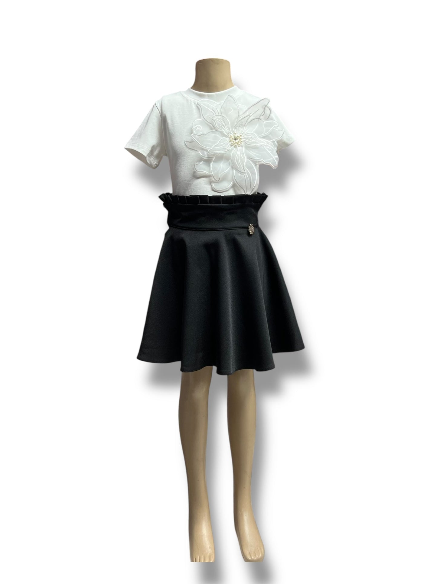 Fusta neagra cu talie inalta - Kids Magazin