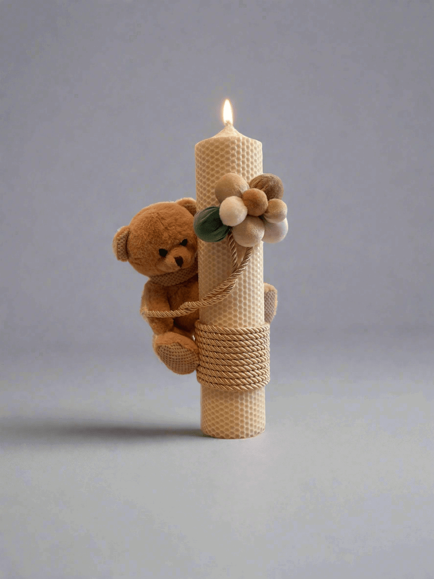 Lumânare cu Ursulet si baloane - Kids Magazin
