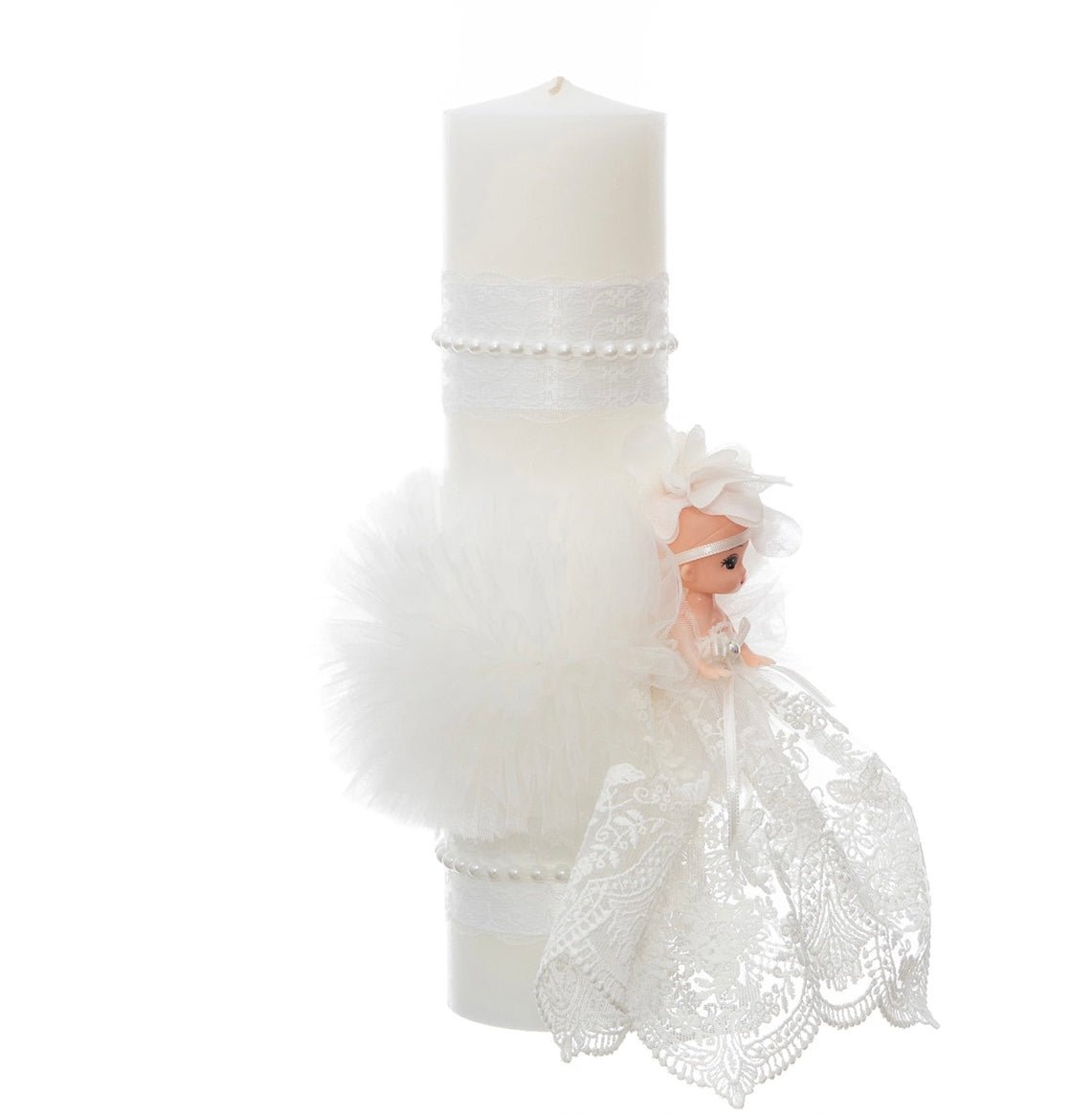 Lumânare pentru botez Amalia albă - Kids Magazin