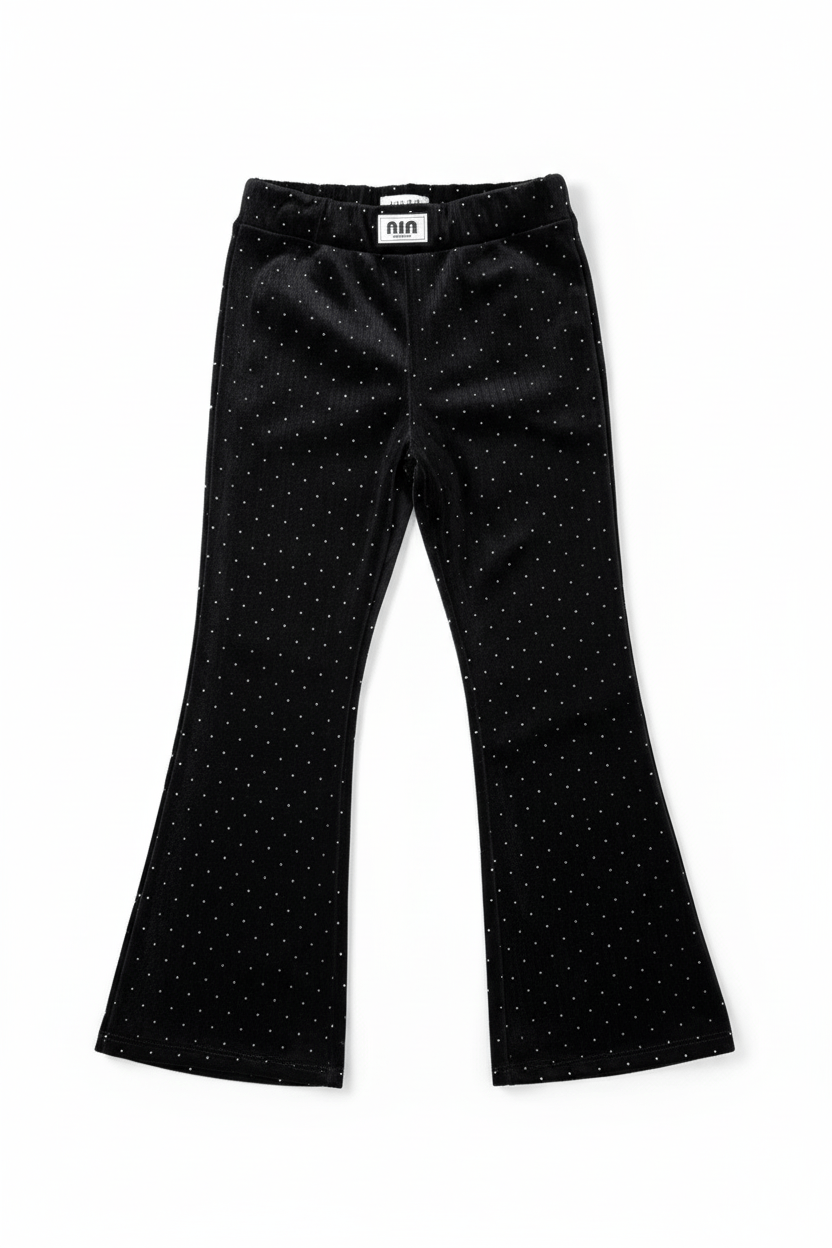 Pantaloni negri cu strasuri - Kids Magazin