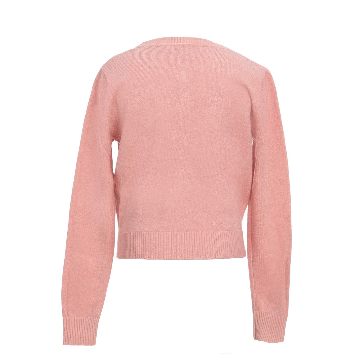 Pulover roz cu nasturi - Kids Magazin