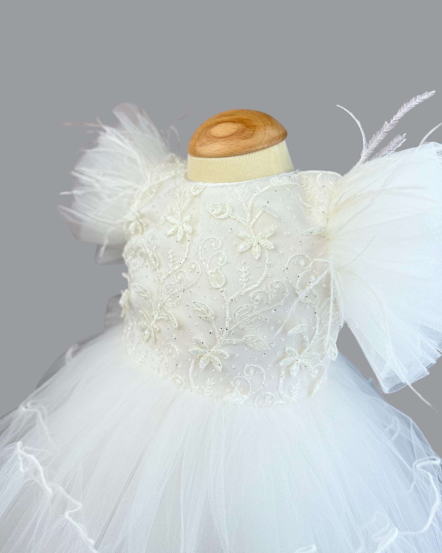 Rochita eleganta pentru bebelusi Zanya Alba - Kids Magazin