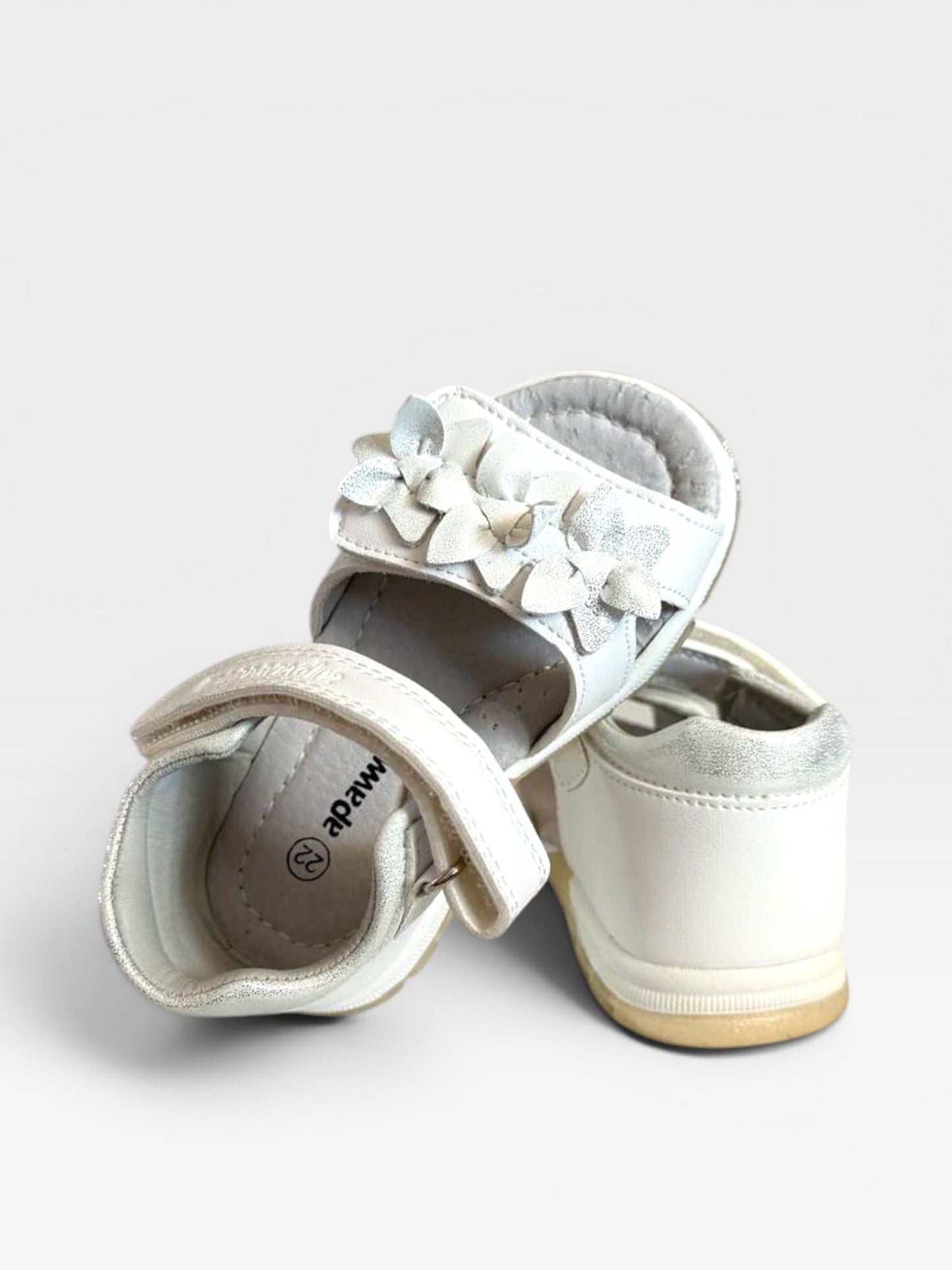 Sandale albe Floare de Colț - Kids Magazin