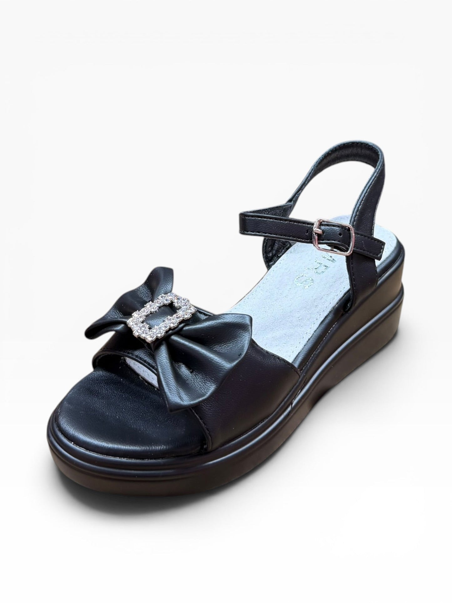 Sandale Fundiță negre cu platformă - Kids Magazin