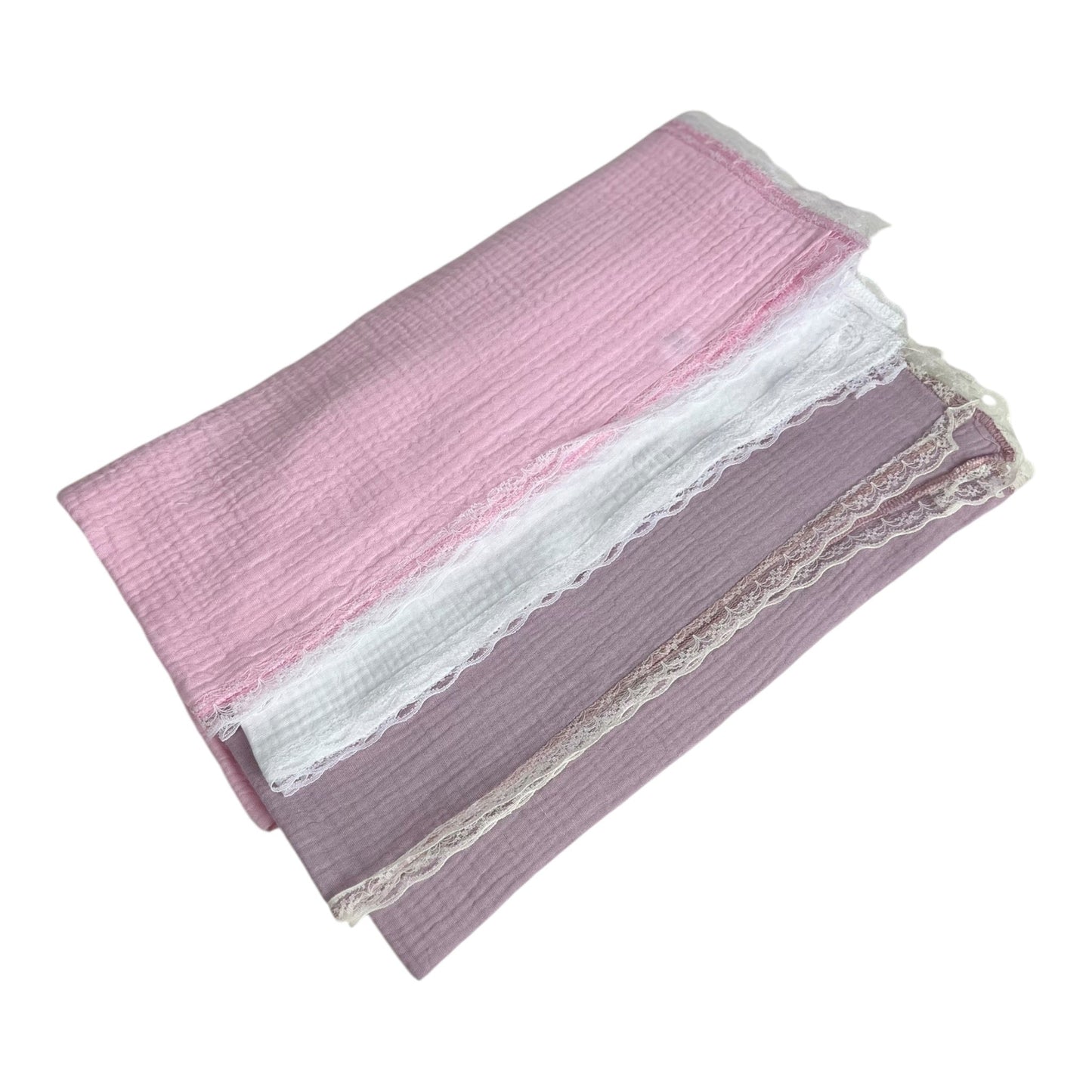 Set de 3 scutece din muselina pentru fete - Kids Magazin