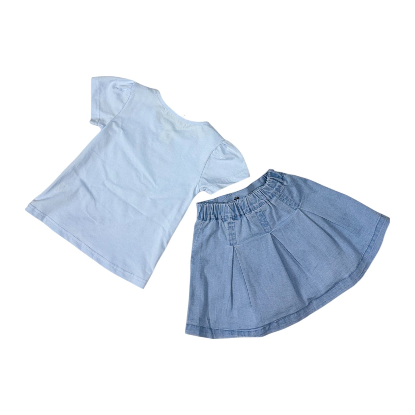 Set tricou bleo și fustă de blugi - Kids Magazin