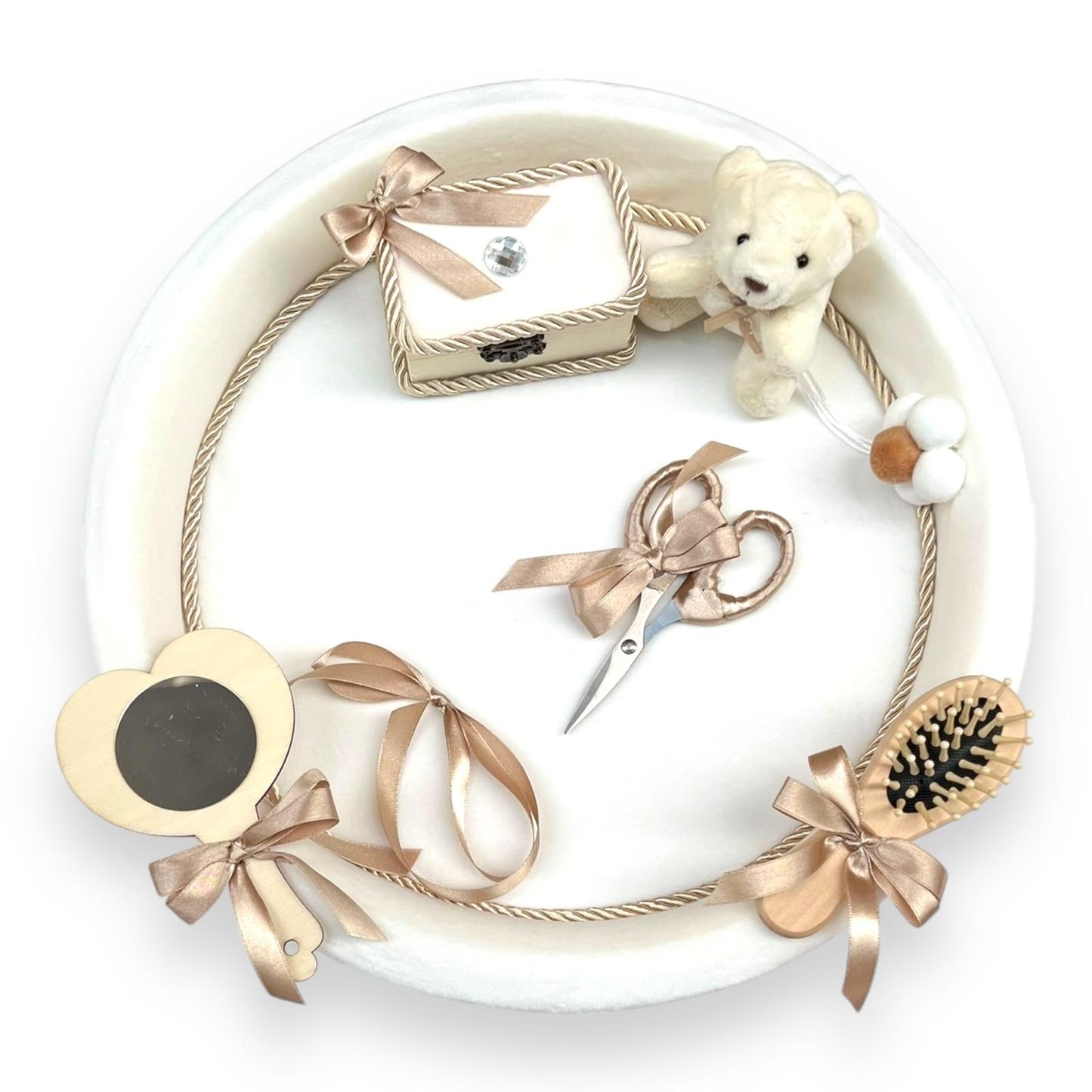 Tavita pentru mot Ursulet de Catifea Crem - Kids Magazin