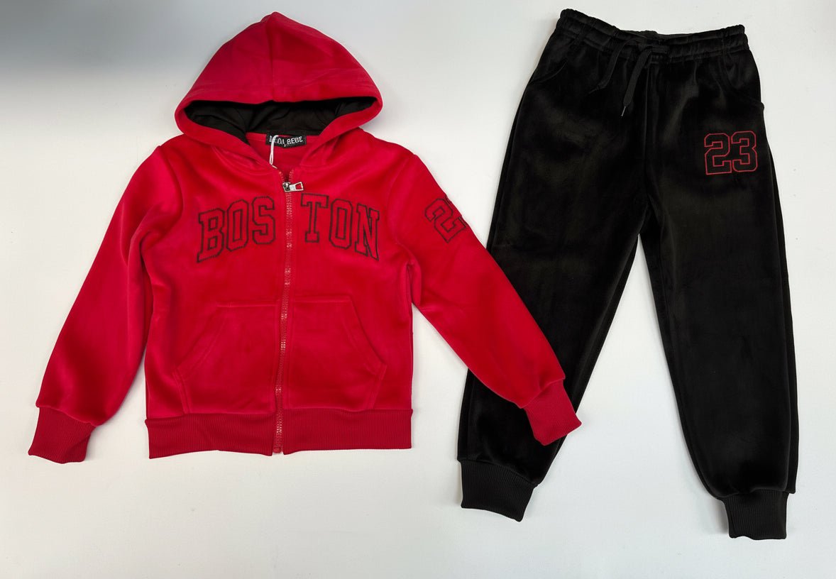 Trening gros din catifea pentru băieți - Kids Magazin