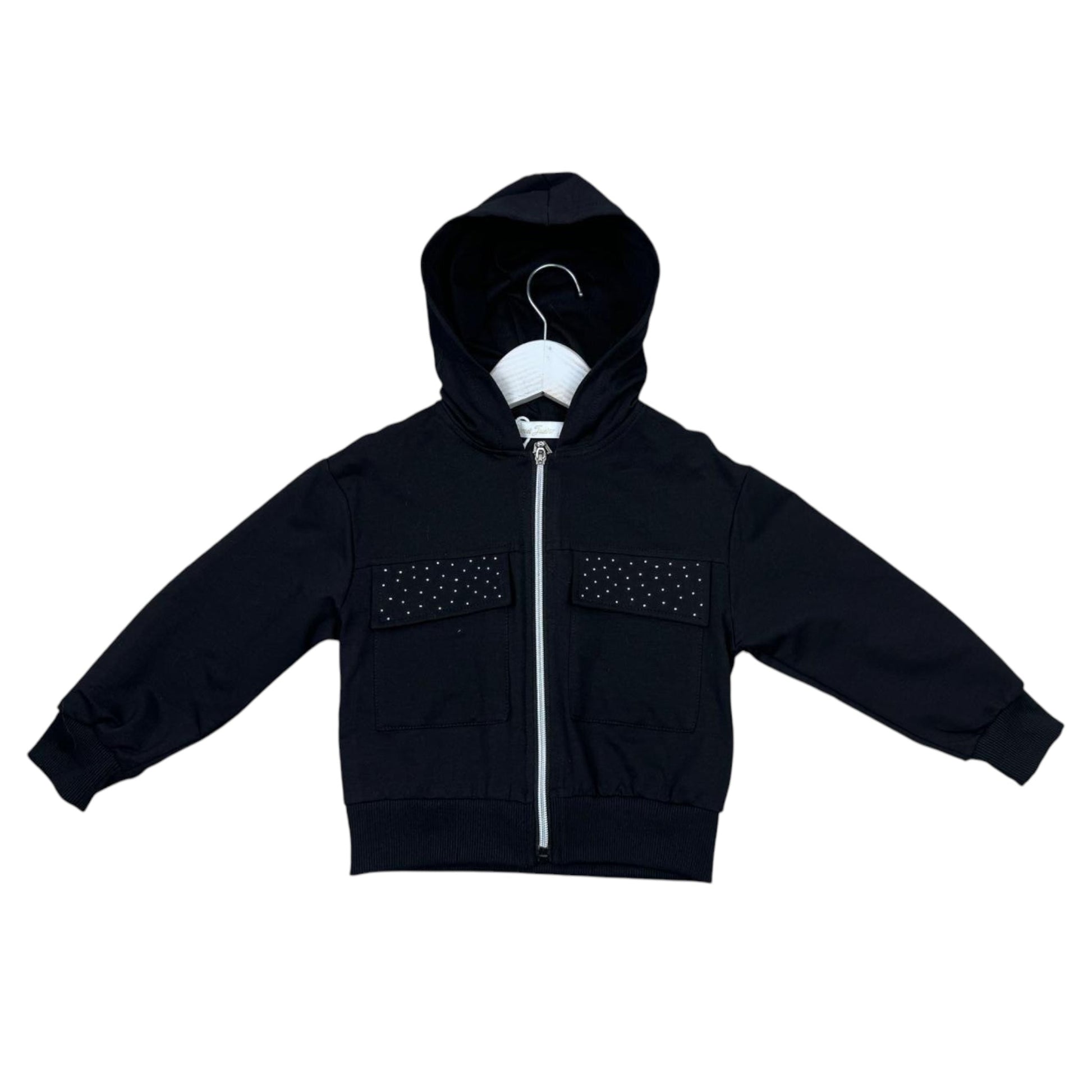 Trening negru cu strasuri 3 piese - Kids Magazin