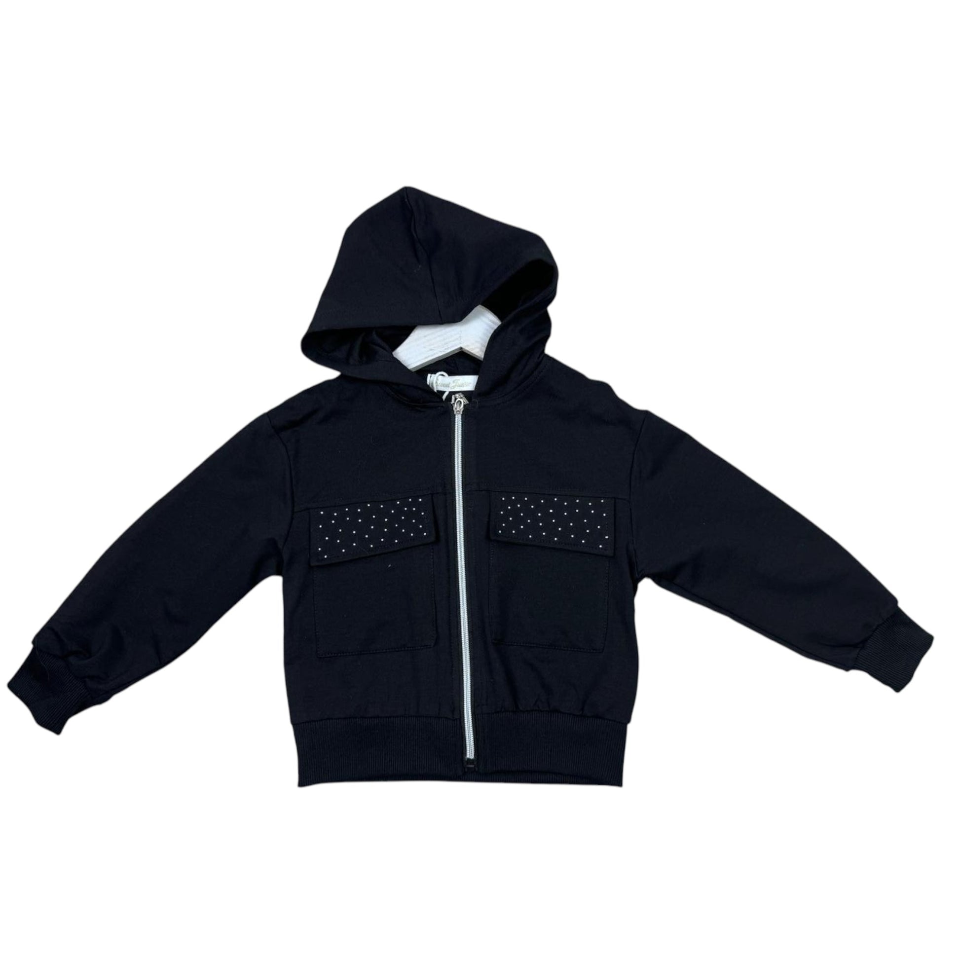 Trening negru cu strasuri 3 piese - Kids Magazin