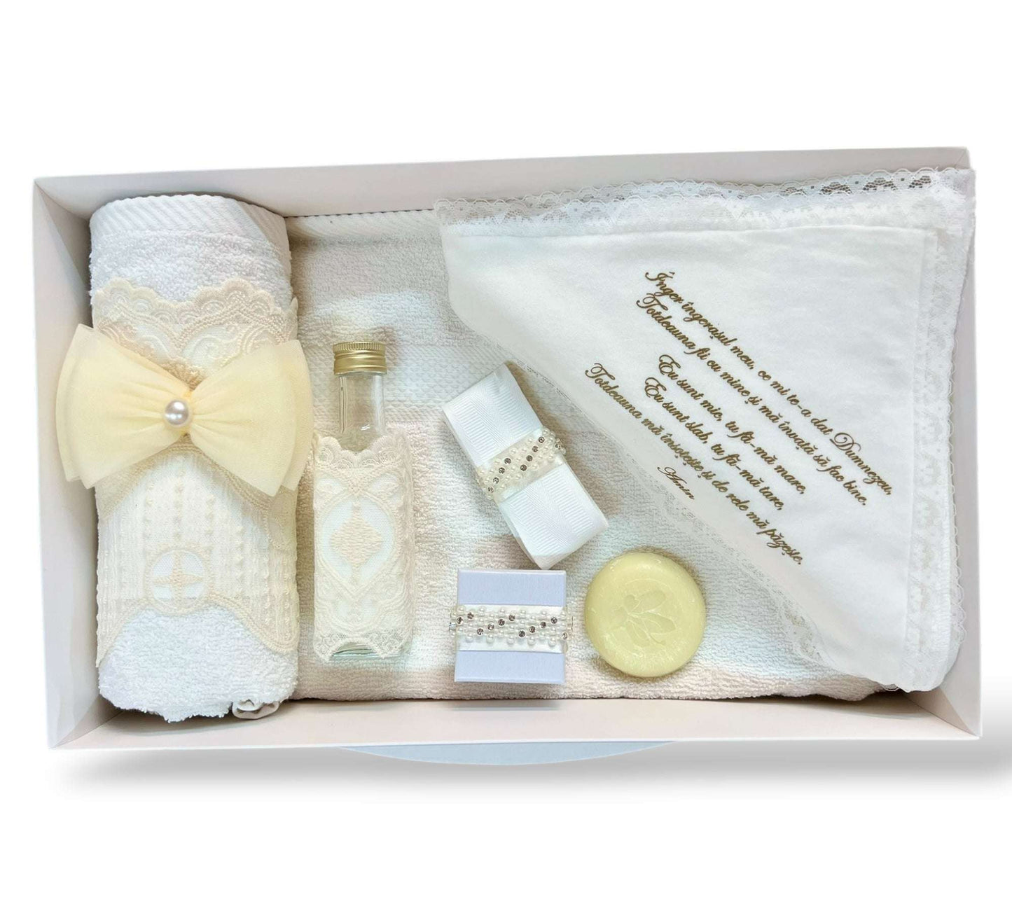 Trusou cu dantelă si fundița crem - Kids Magazin