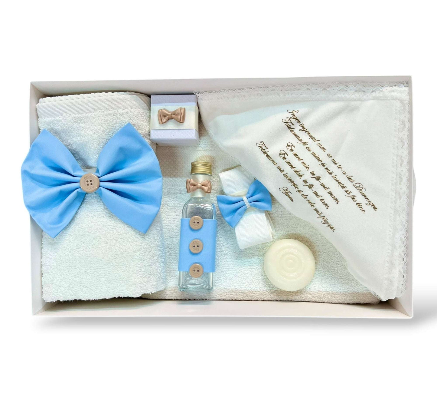 Trusou ivory cu papion bleo - Kids Magazin