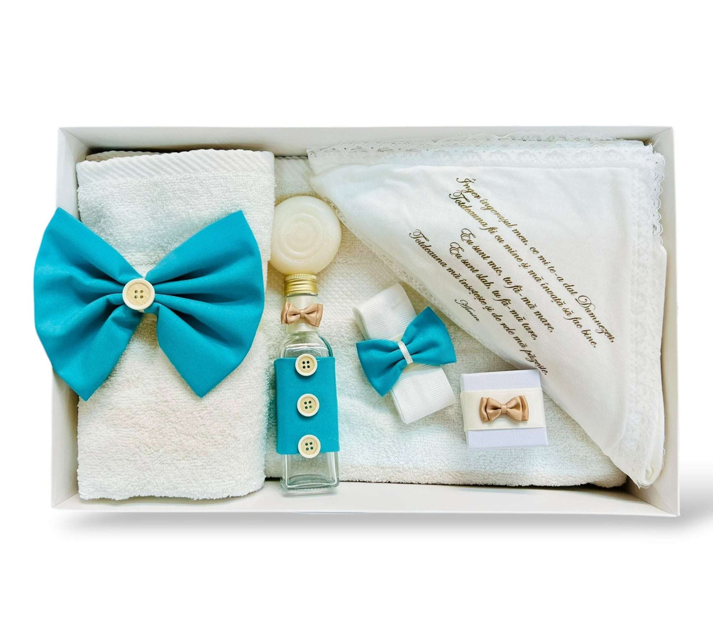 Trusou ivory cu papion turqaz - Kids Magazin