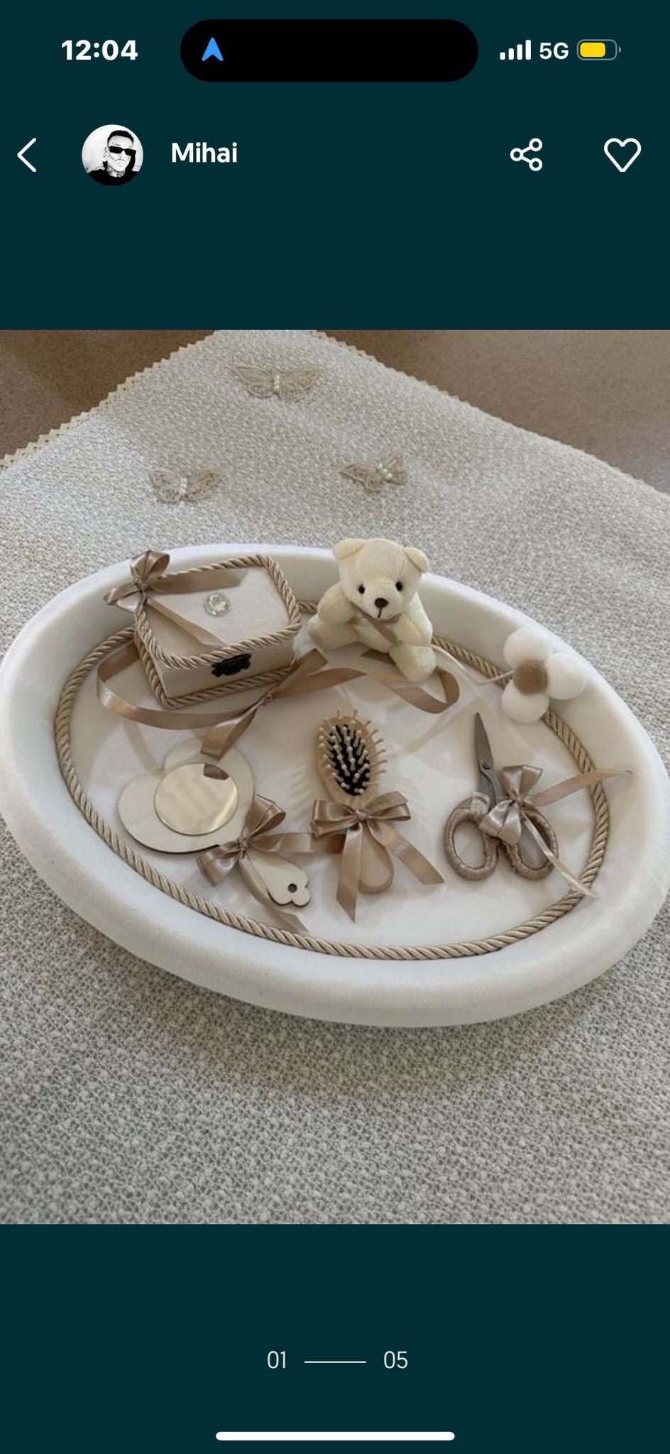 Tava pentru moț/turtă din catifea - Kids Magazin