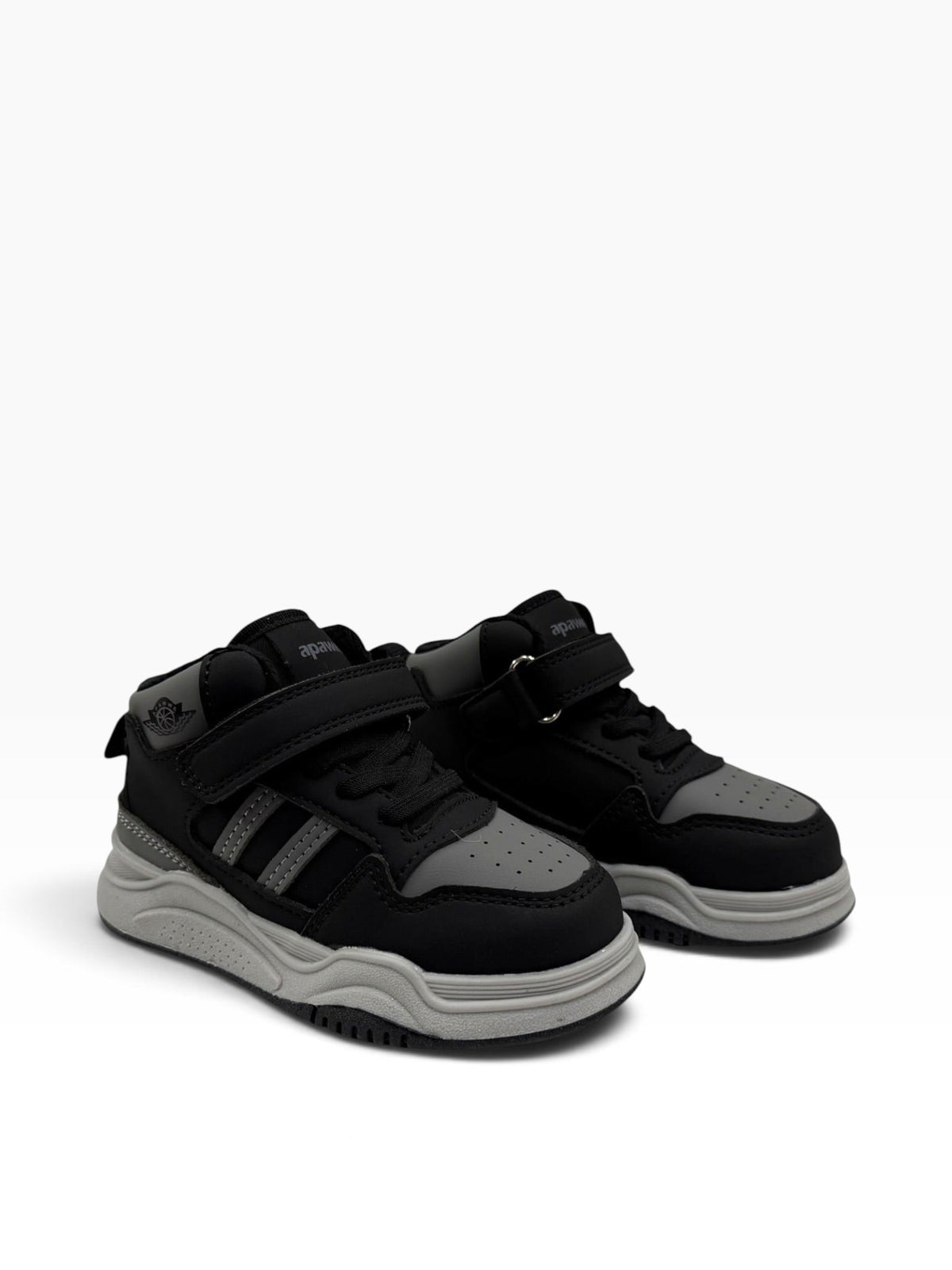 Adidas înalt căptușit negru Apawwa, unisex, cu șiret elastic și velcro