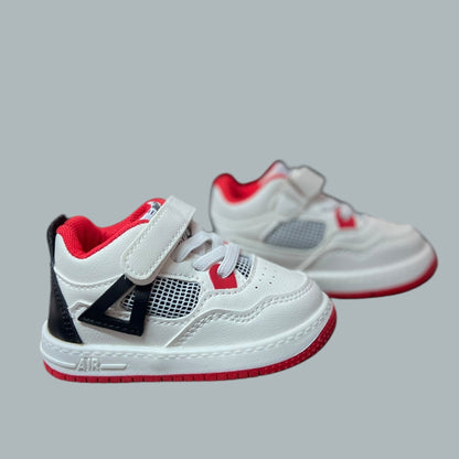 Adidasi Cu Arici Baiat Albi cu Rosu - Kids Magazin