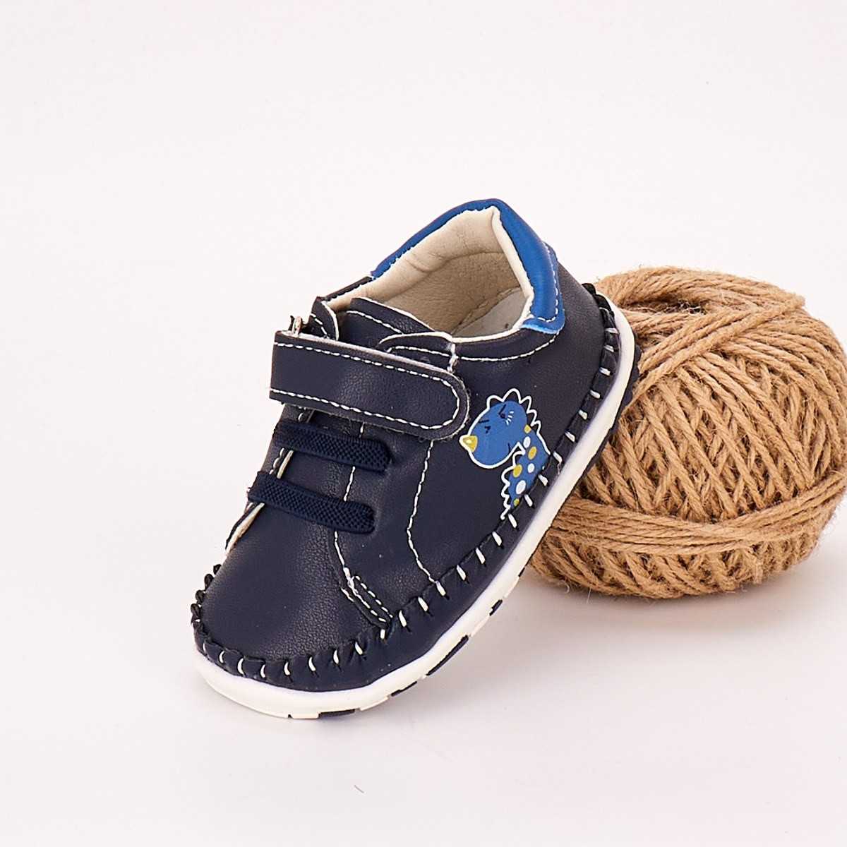 Adidasi Cu Arici Baiat Bleumarin/Albastru Piele Ecologica Kite - Kids Magazin