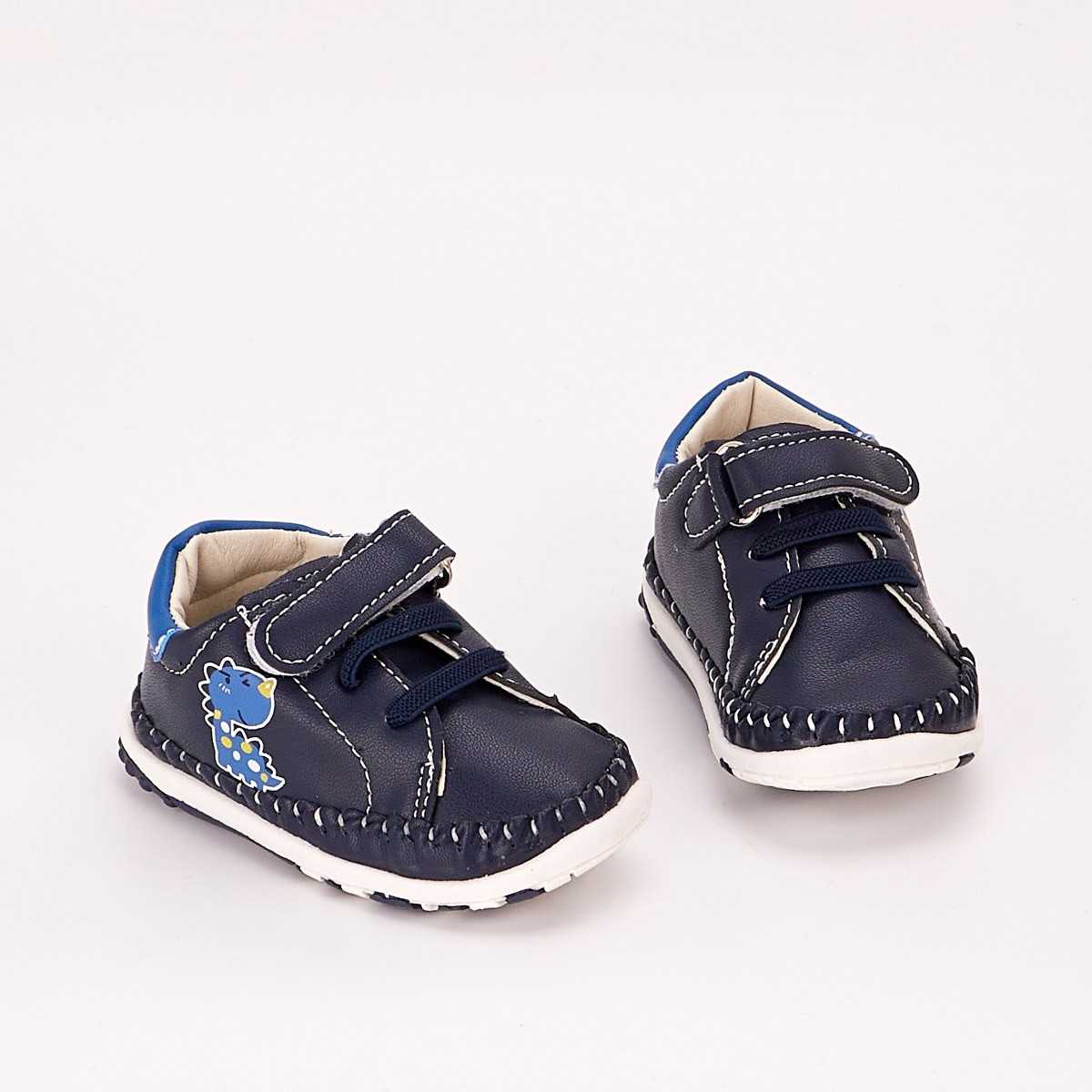 Adidasi Cu Arici Baiat Bleumarin/Albastru Piele Ecologica Kite - Kids Magazin