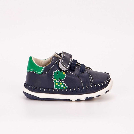 Adidasi Cu Arici Baiat Bleumarin/Verde Piele Ecologica Kite - Kids Magazin