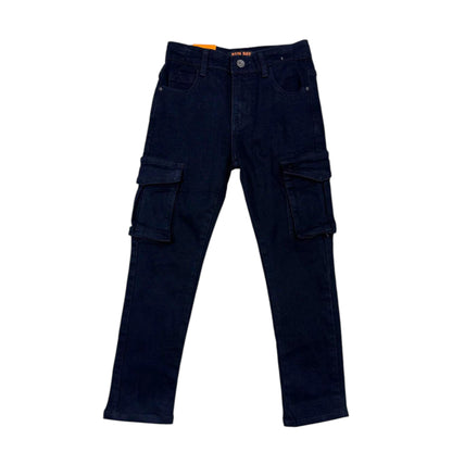 Blugi negri cu buzunare laterale - Kids Magazin