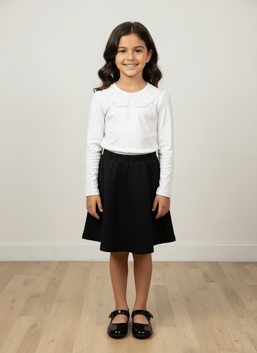 Bluza albă cu guler elegant - Kids Magazin