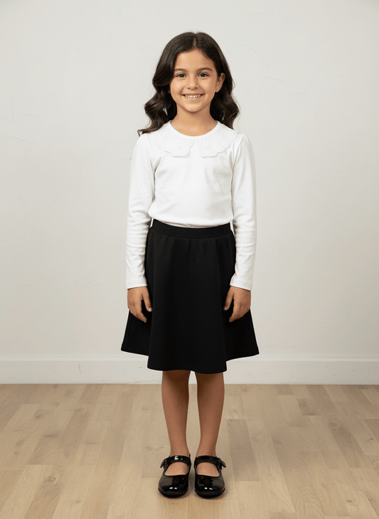 Bluza albă cu guler elegant - Kids Magazin