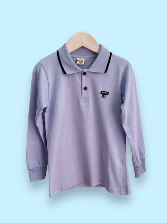 Bluza polo albastru deschis - Kids Magazin