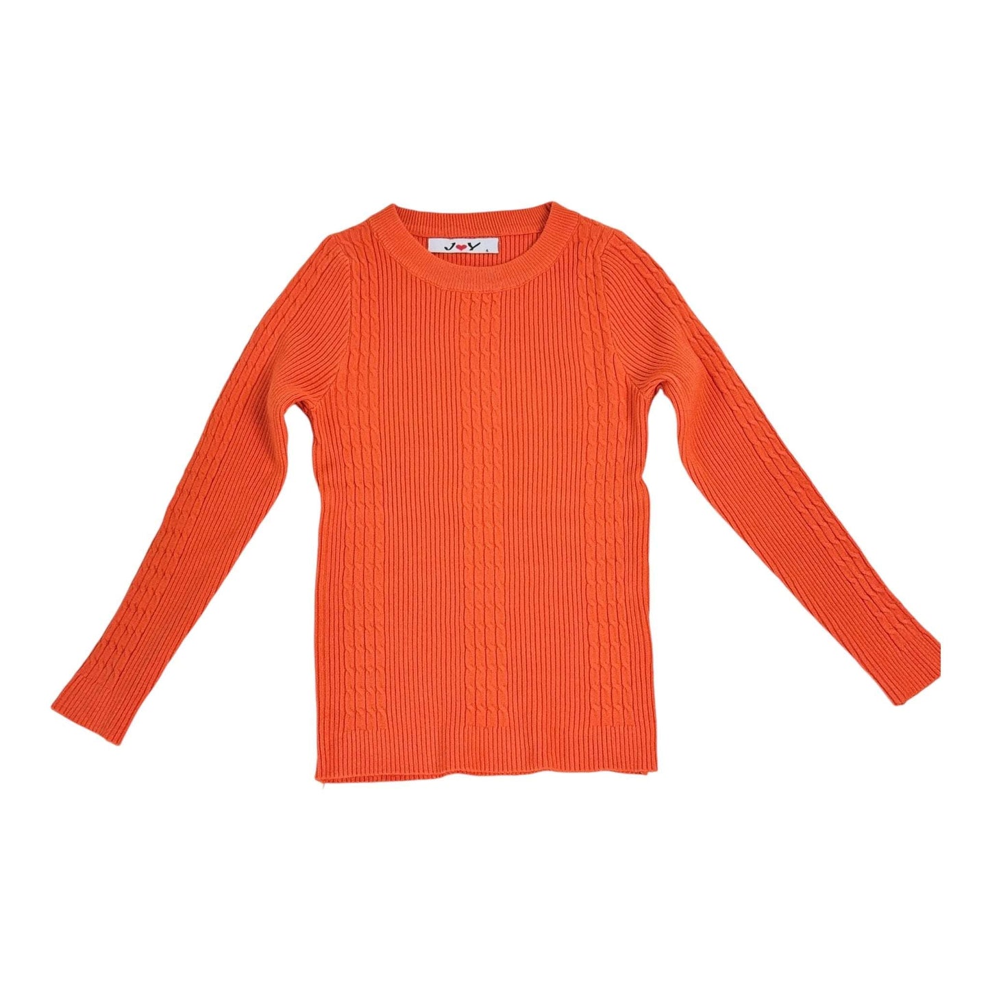 Bluza tip pulover orange cu model striat - Kids Magazin