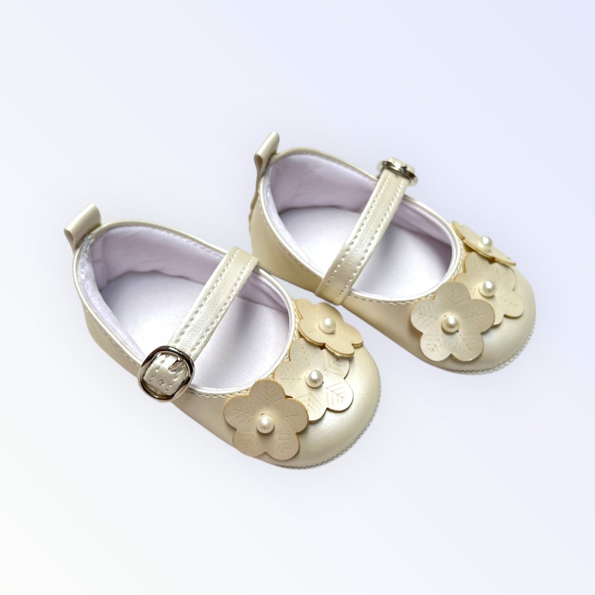 Botosei ivory cu floricele botez fetite - Kids Magazin