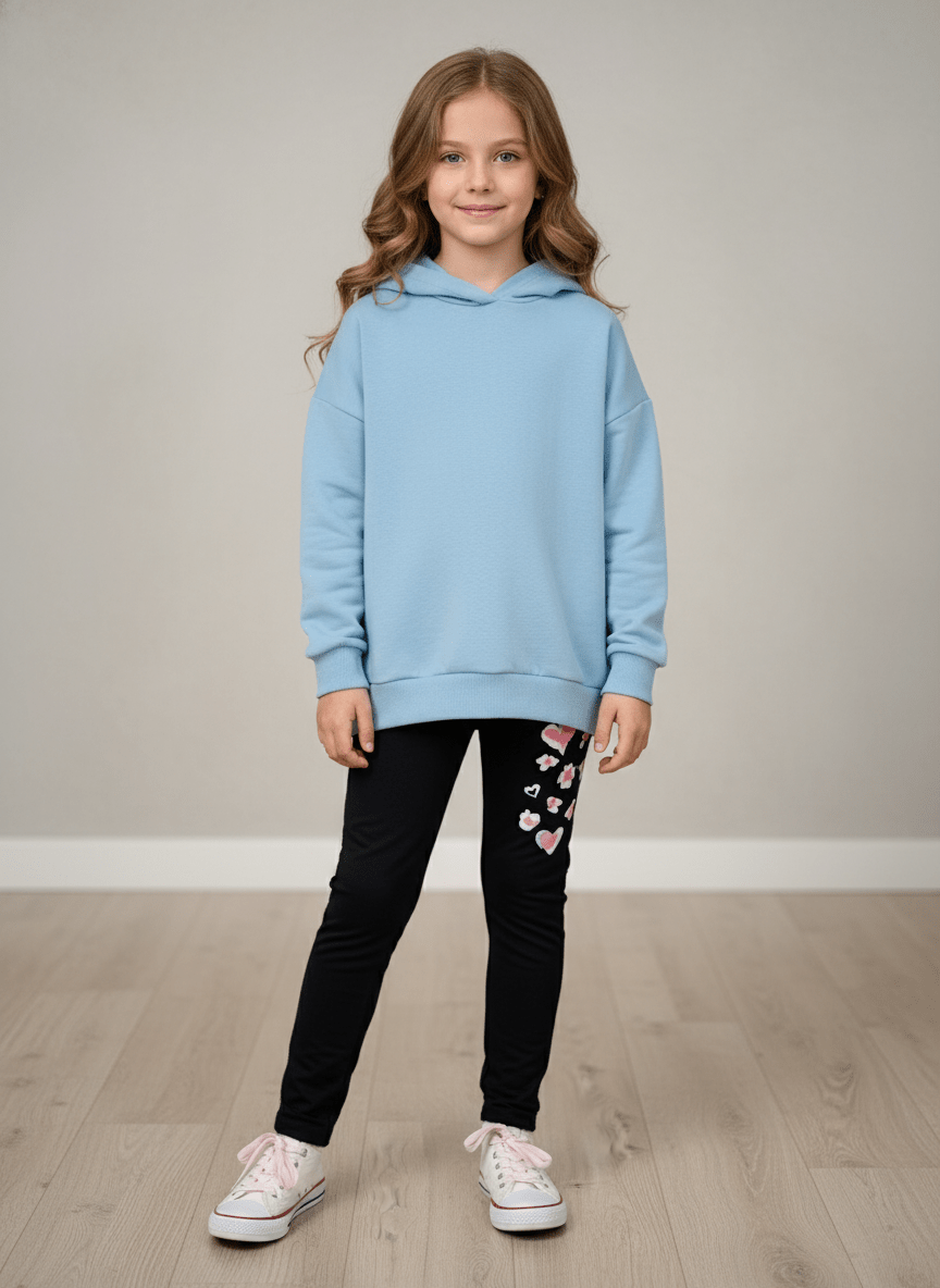 Colanți îmblăniți cu inimioare - Kids Magazin