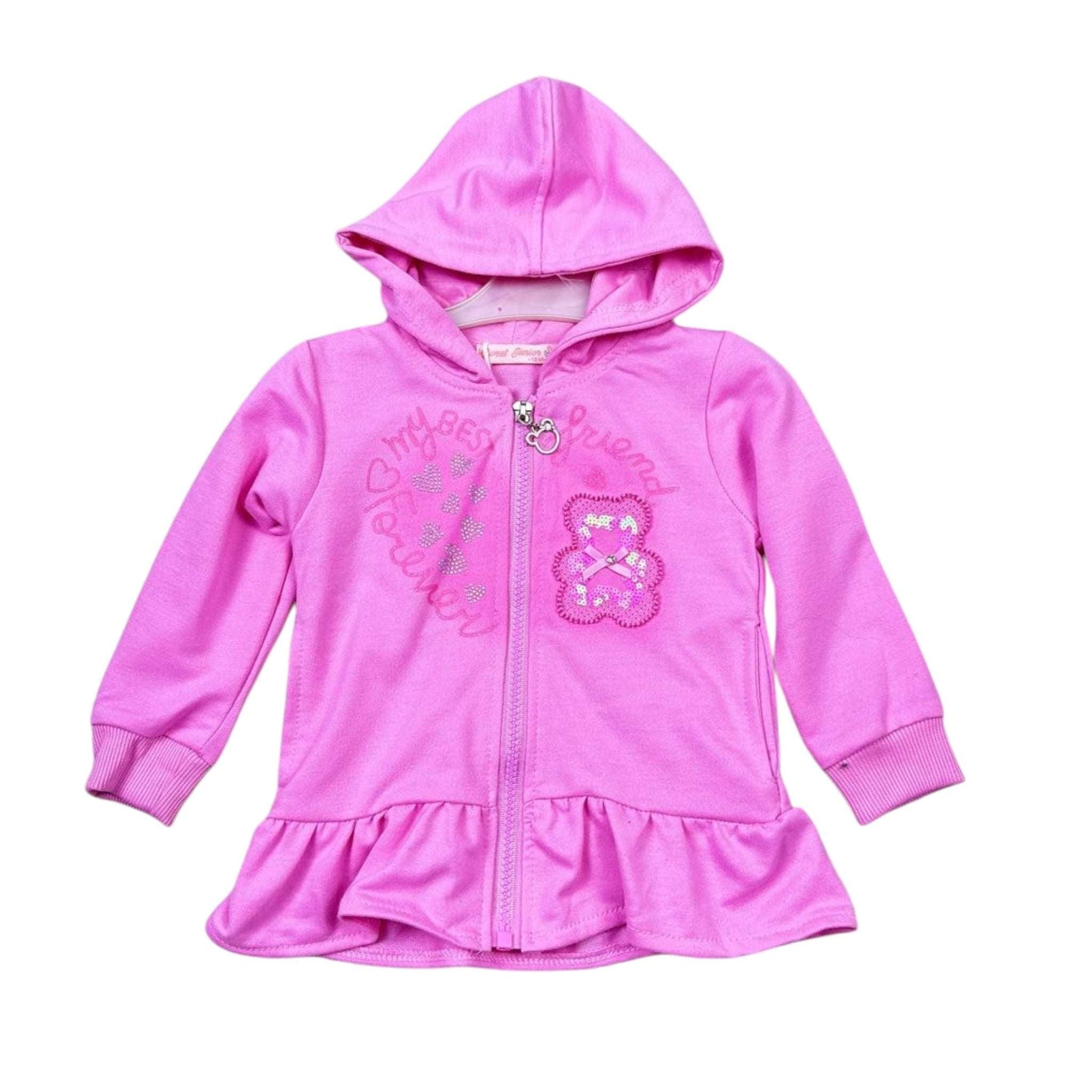 Compleu 3 piese Ursulica Balerina Fucsia - Kids Magazin