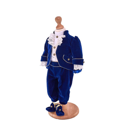 Costum de Print albastru regal - Kids Magazin