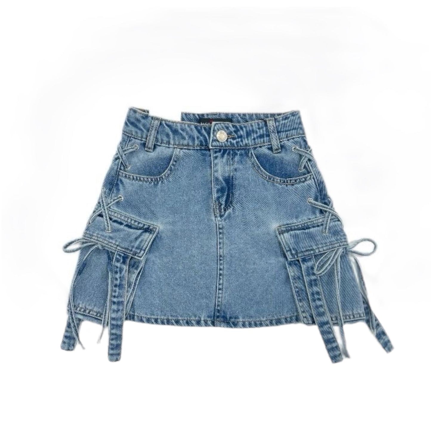 Fusta de blugi albastra cu buzunare - Kids Magazin