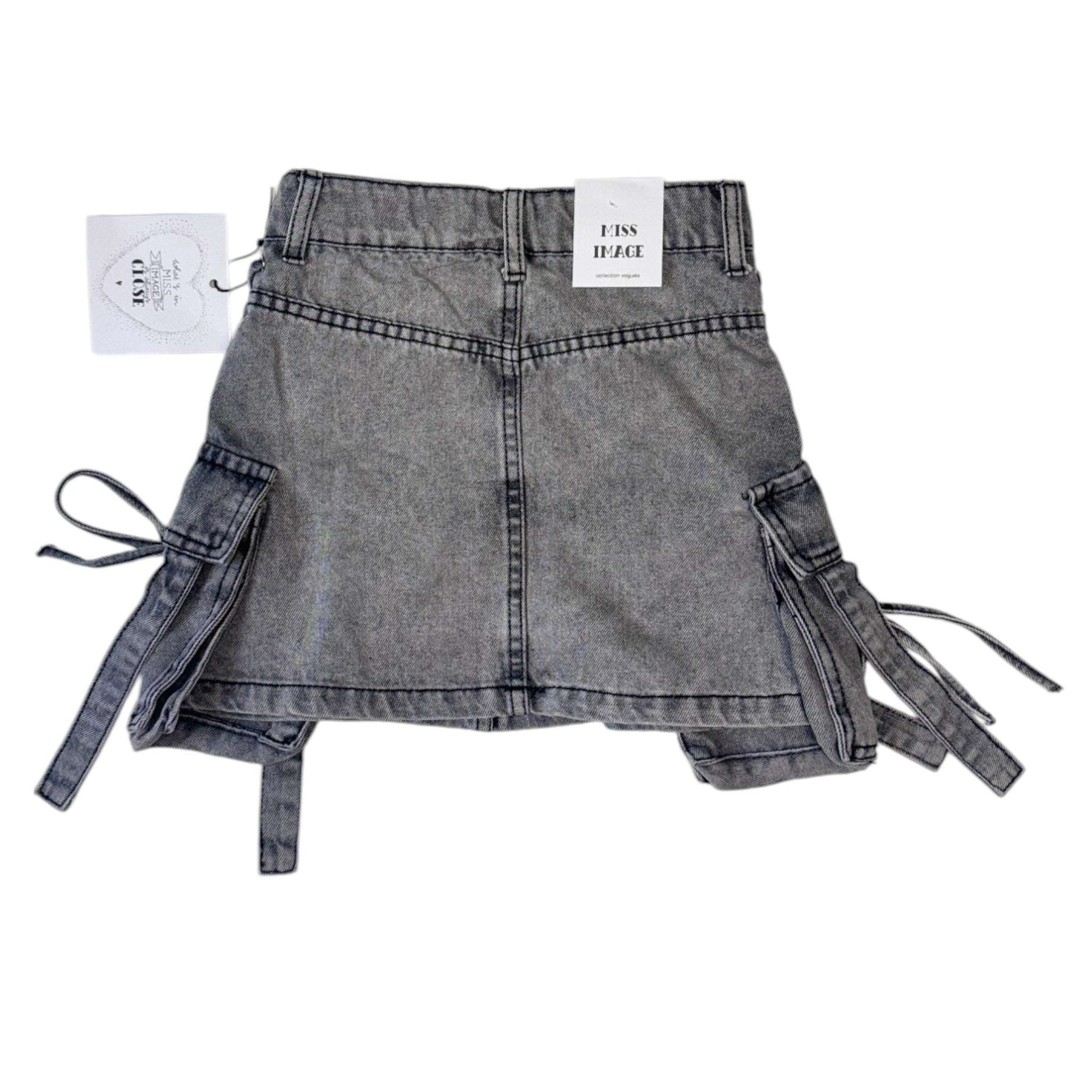 Fusta de blugi neagra cu buzunare - Kids Magazin