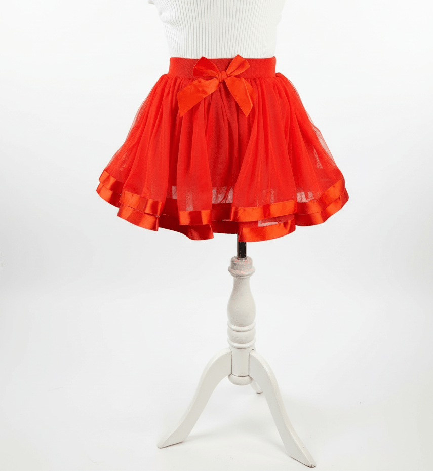 Fustă roșie din Tull - Kids Magazin