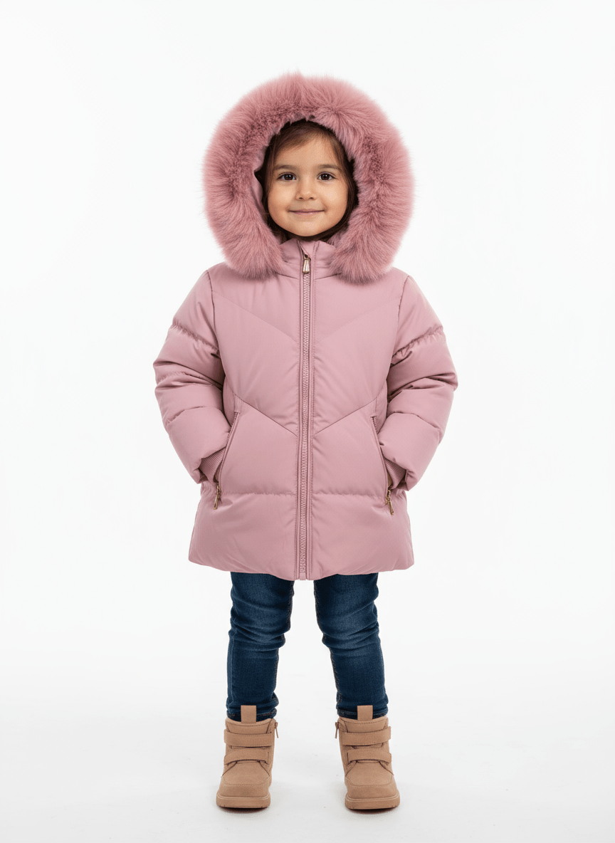 Geacă groasă roz 1 - 5 ani fete - Kids Magazin
