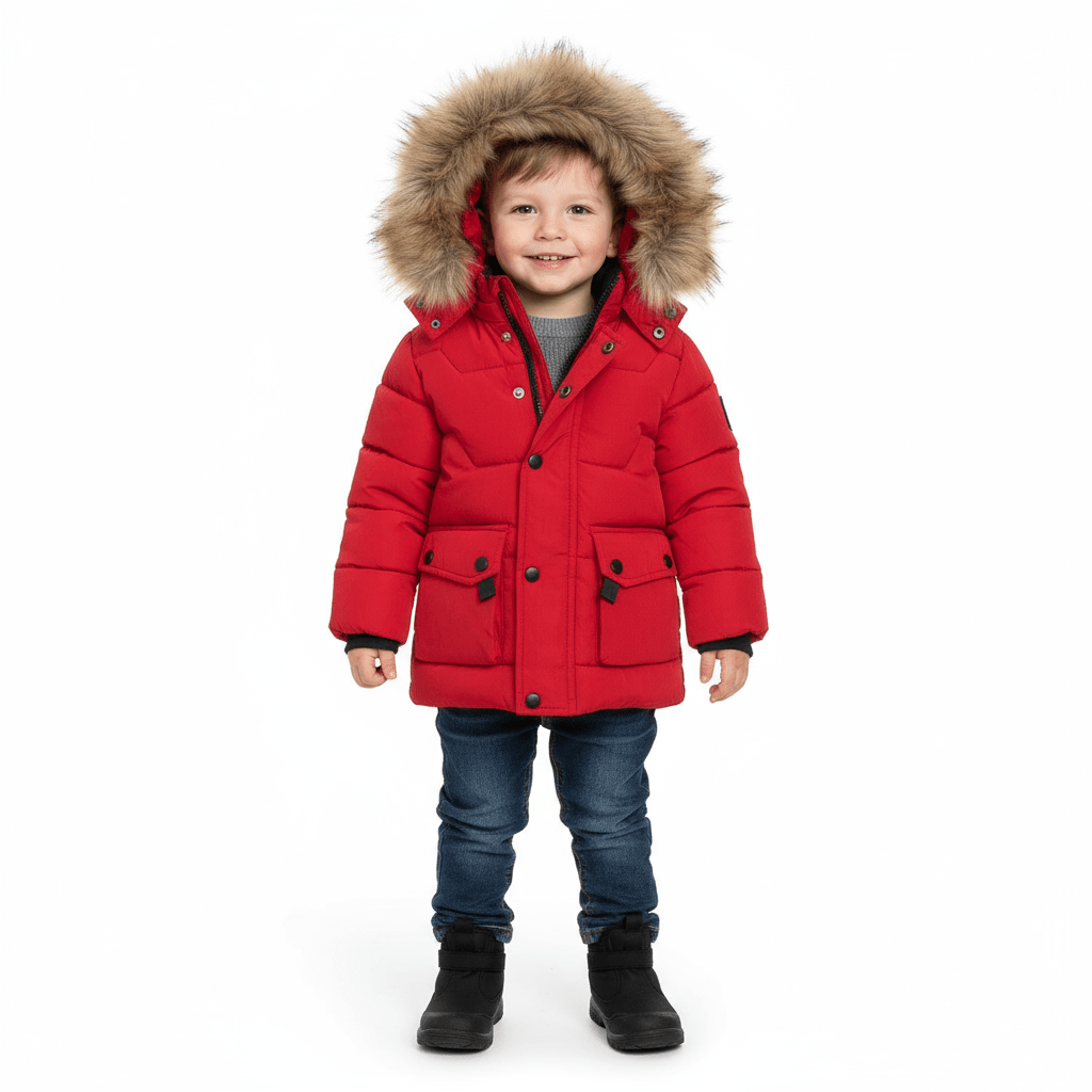 Geaca roșie pentru băieți 1 - 3 ani - Kids Magazin
