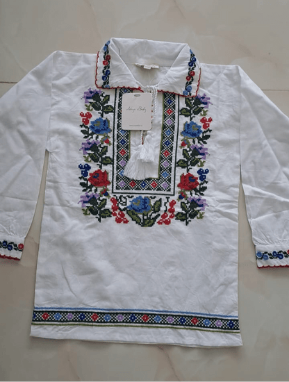 Ie pentru baiat cu model floral - Kids Magazin