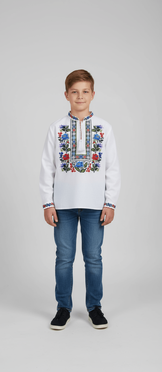 Ie pentru baiat cu model floral - Kids Magazin