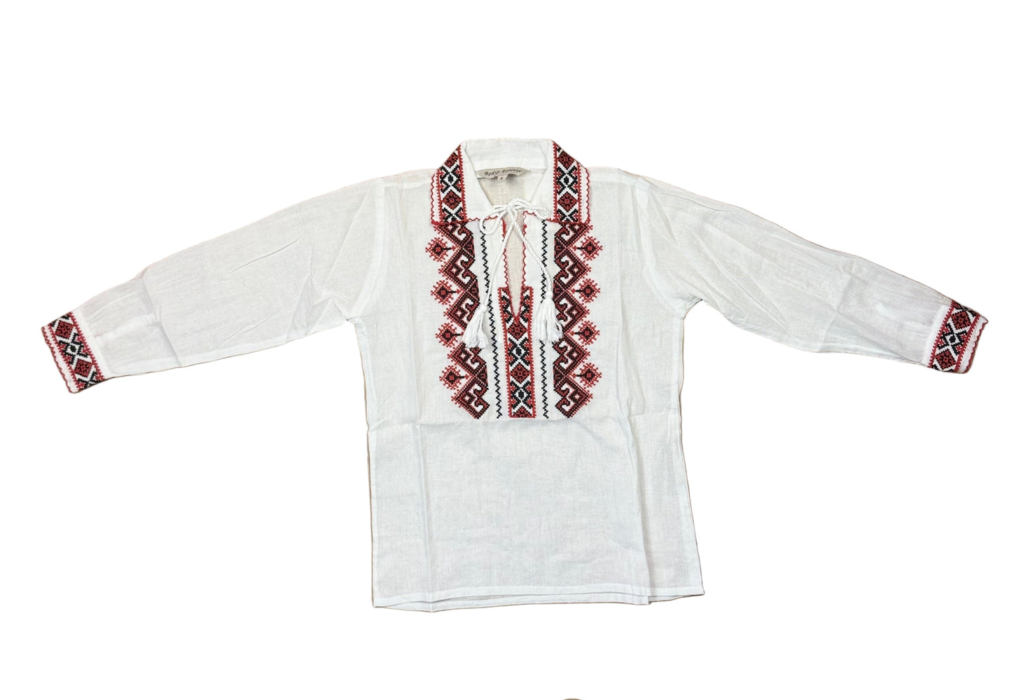 Ie pentru baieti brodata cu rosu - Kids Magazin