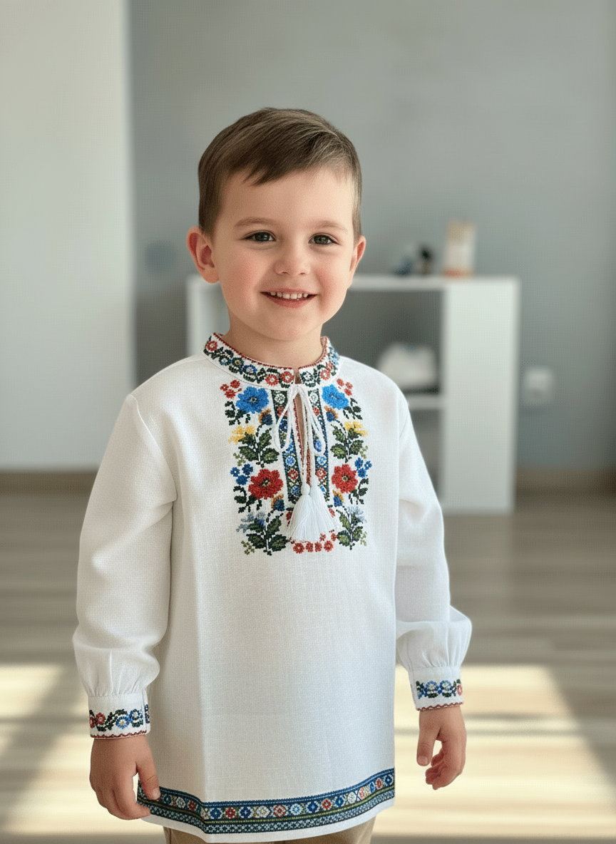 Ie pentru baieti cu model Floral - Kids Magazin