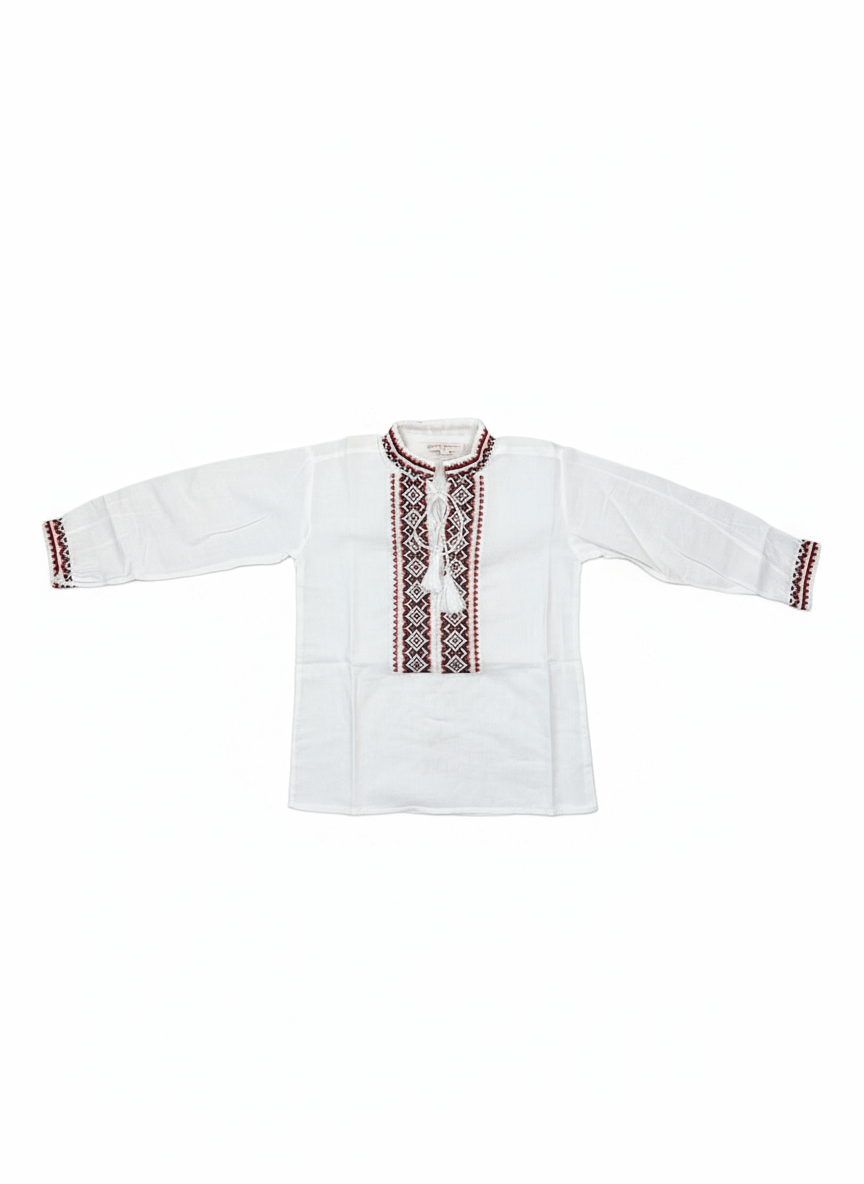 Ie pentru baieti cu model geometric rosu - Kids Magazin