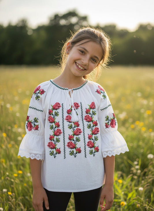 Ie pentru fete - Trandafiri rosii - Kids Magazin